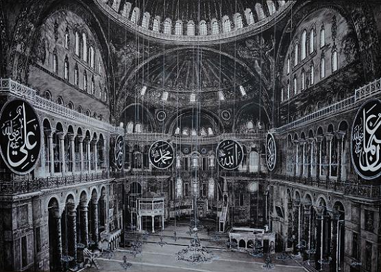 1910 Ayasofya Siyah Beyaz   188 x 133